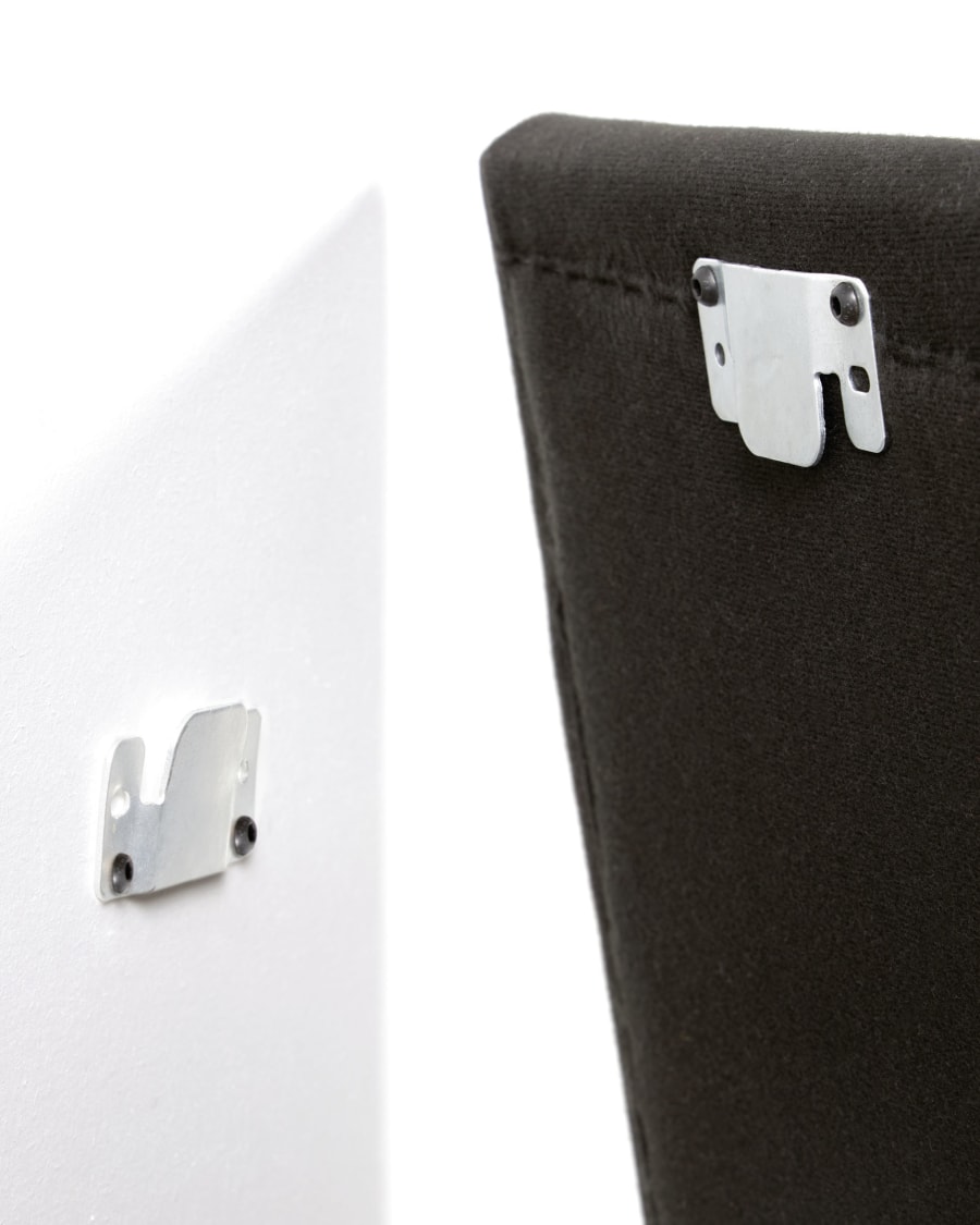 Testiera sfoderabile Tanit in lino granate per letto da 90 cm