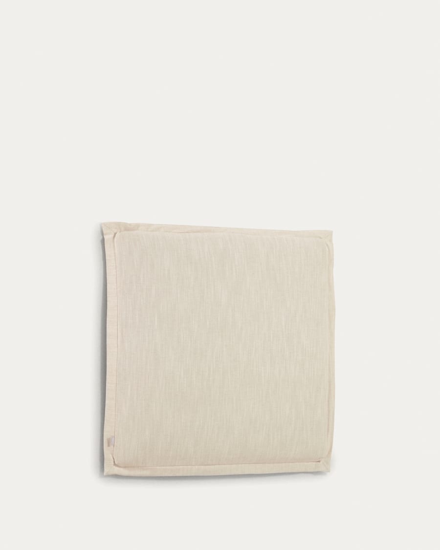 Tanit headboard with white linen removable cover, for 90 cm beds