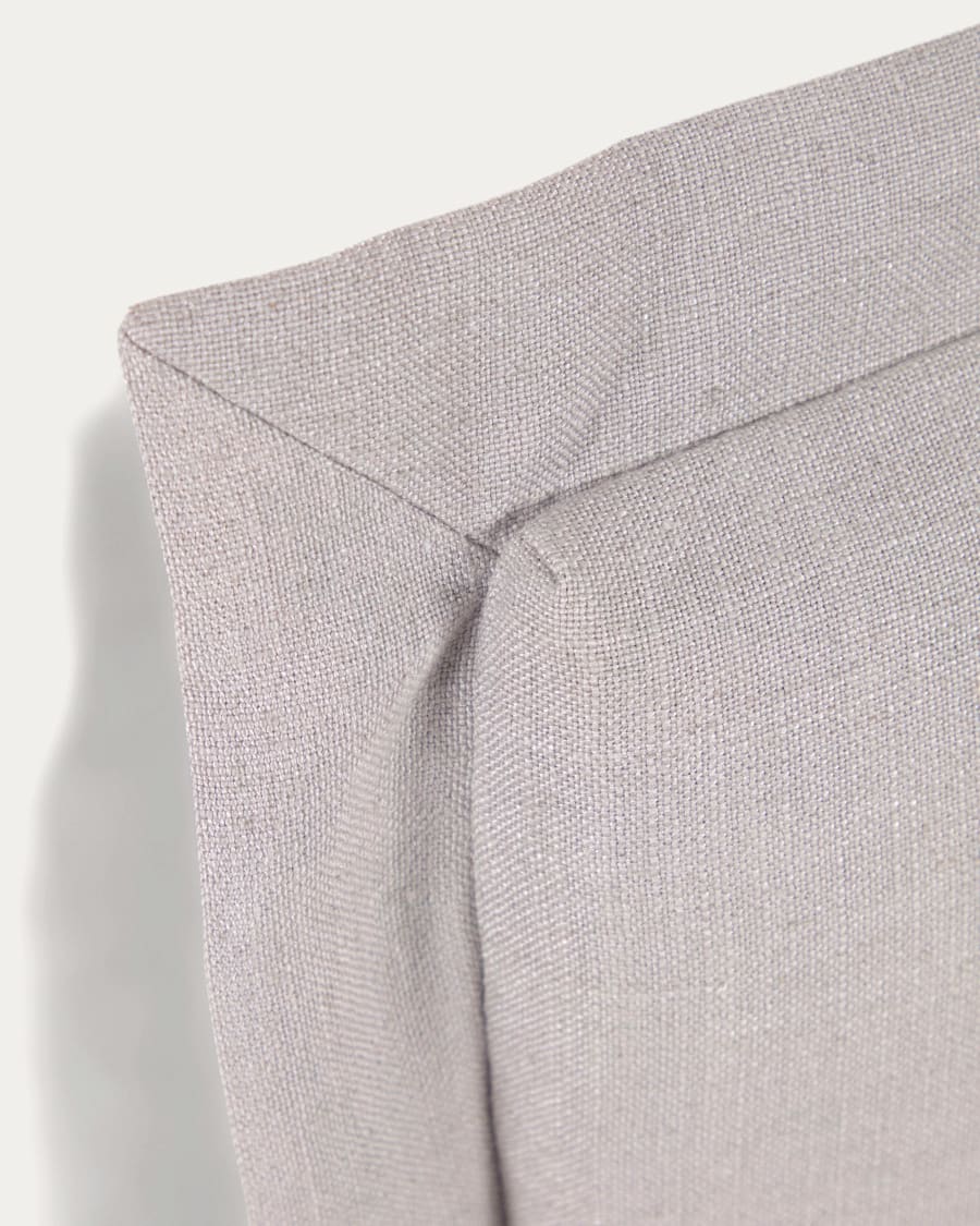 Tanit headboard with grey linen removable cover, for 160 cm beds