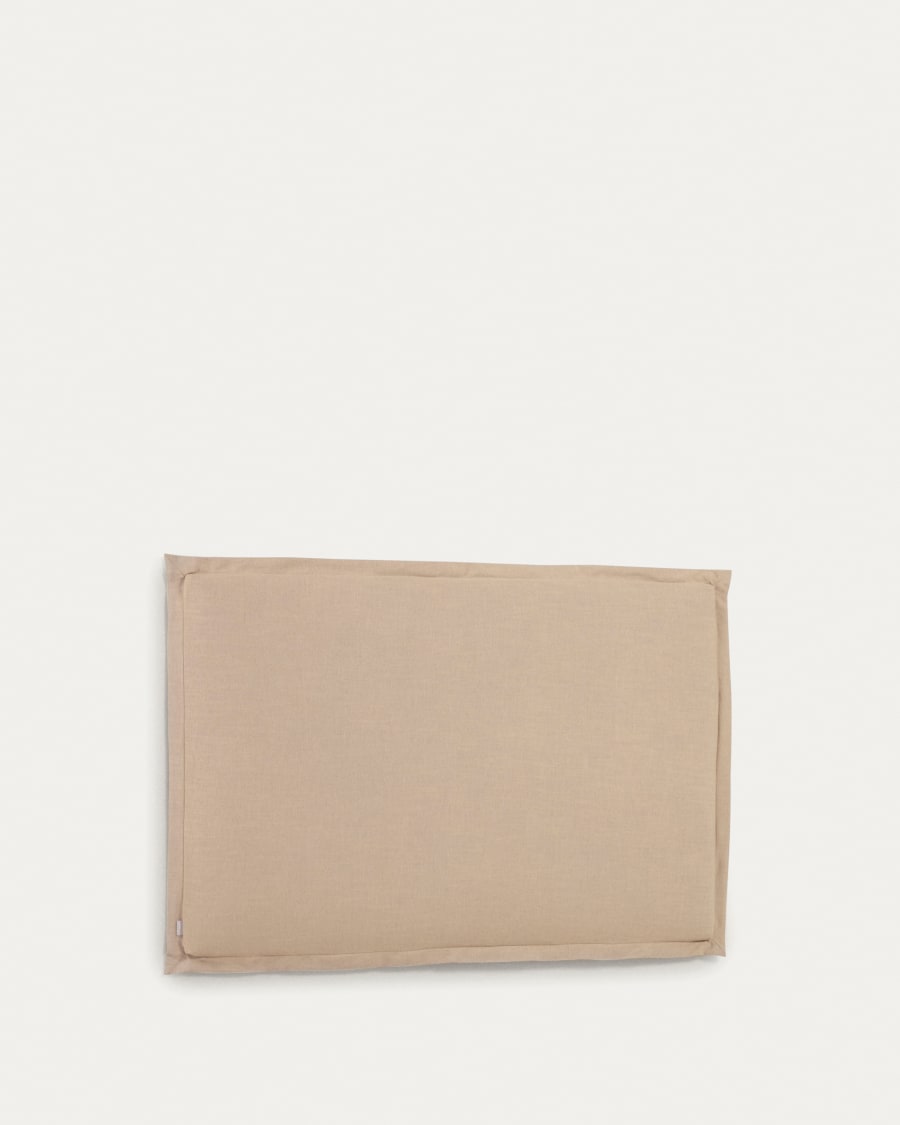 Tanit headboard with beige linen removable cover, for 160 cm beds