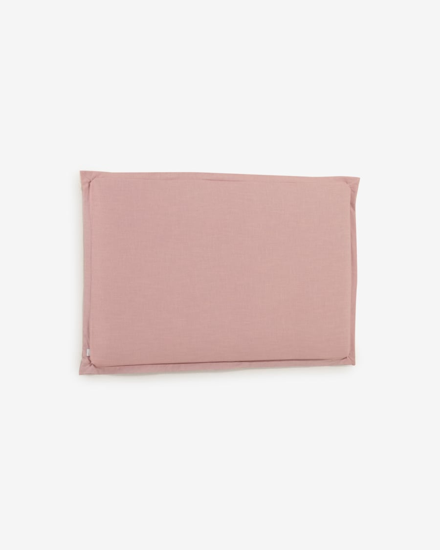 Tanit headboard with pink linen removable cover, for 160 cm beds