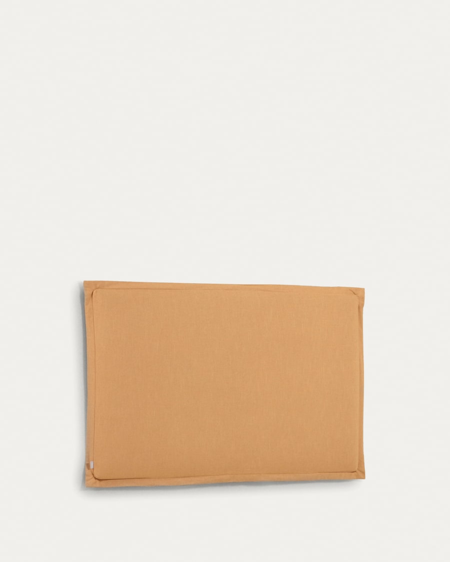 Tanit headboard with mustard linen removable cover, for 160 cm beds