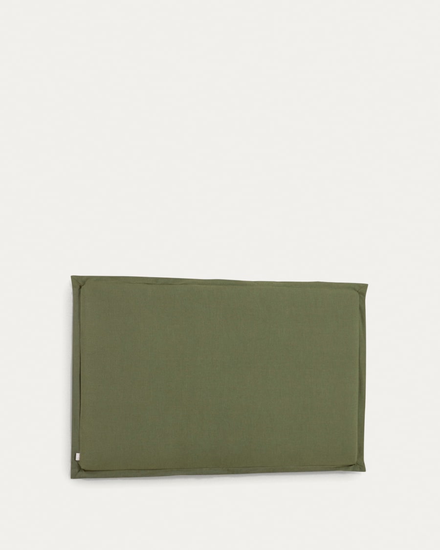 Tanit headboard with green linen removable cover, for 180 cm beds