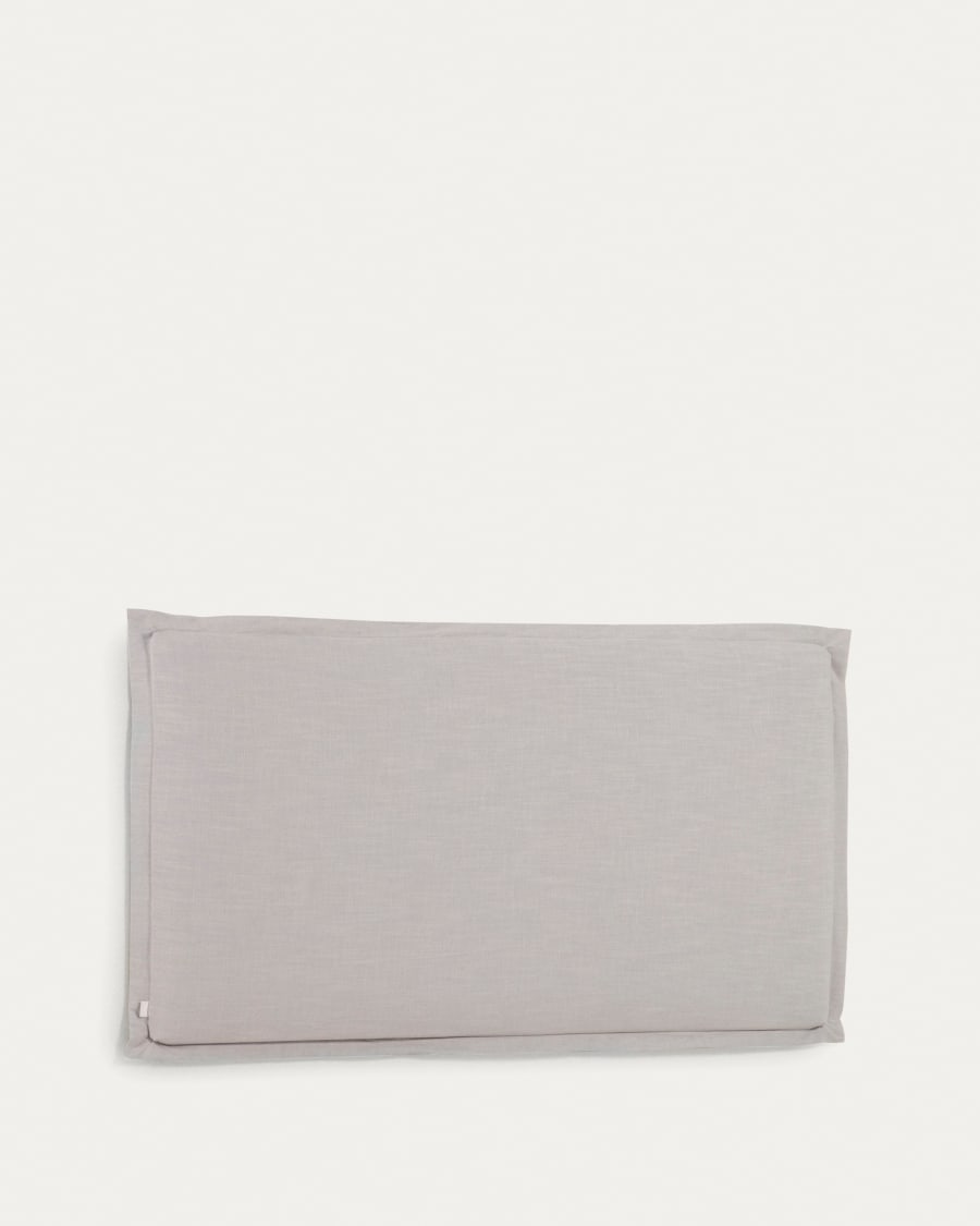 Tanit headboard with grey linen removable cover, for 200 cm beds