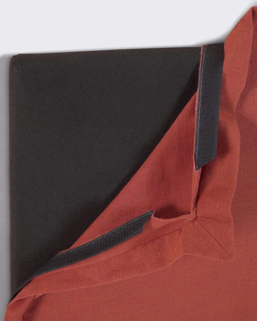 Tanit headboard with maroon linen removable cover, for 200 cm beds