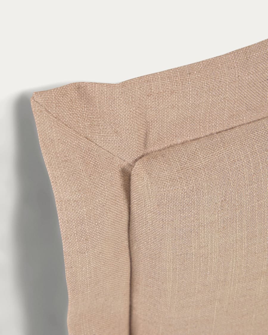 Tanit headboard with beige linen removable cover, for 200 cm beds