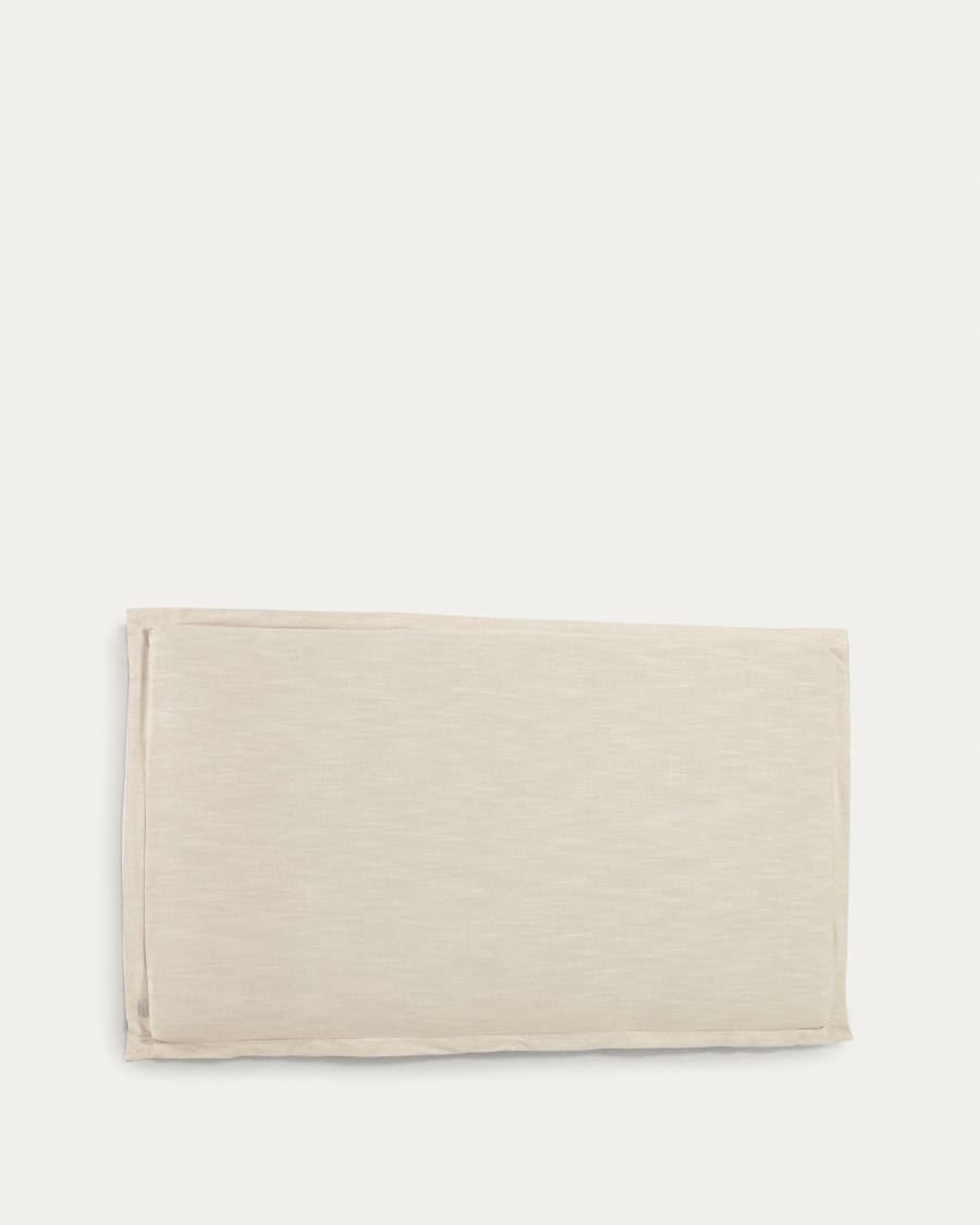 Tanit headboard with white linen removable cover, for 200 cm beds