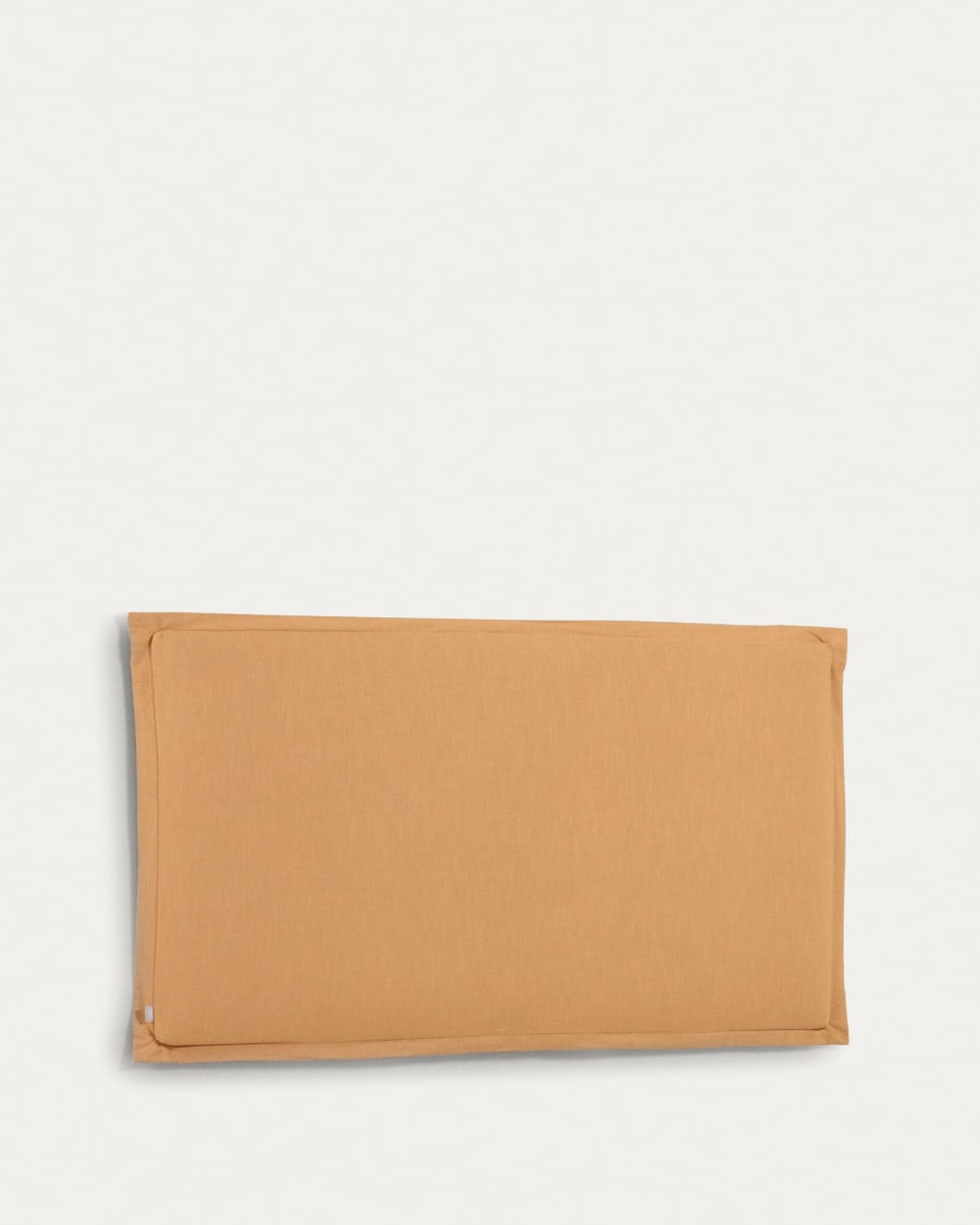 Tanit headboard with mustard linen removable cover, for 200 cm beds