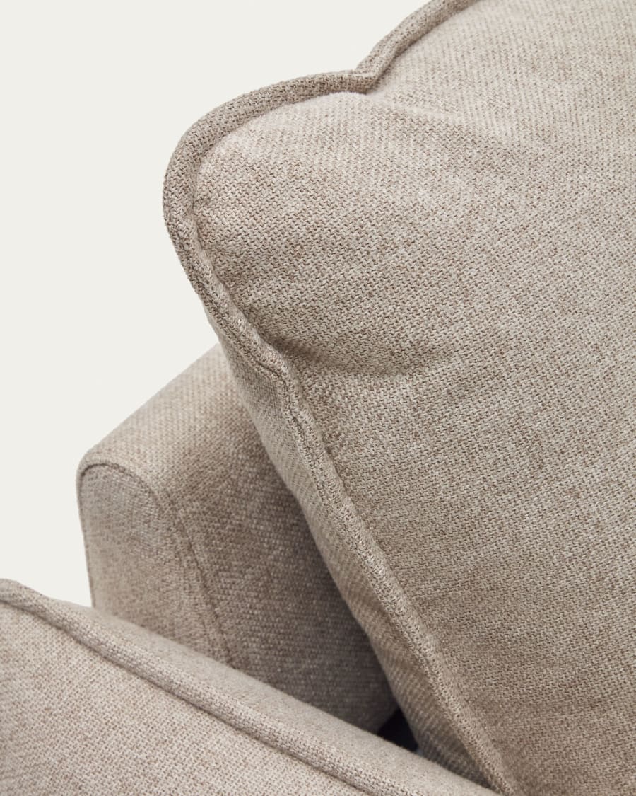 Carlota beige 2-seater sofa bed with solid beech wood legs 185cm FSC Mix Credit