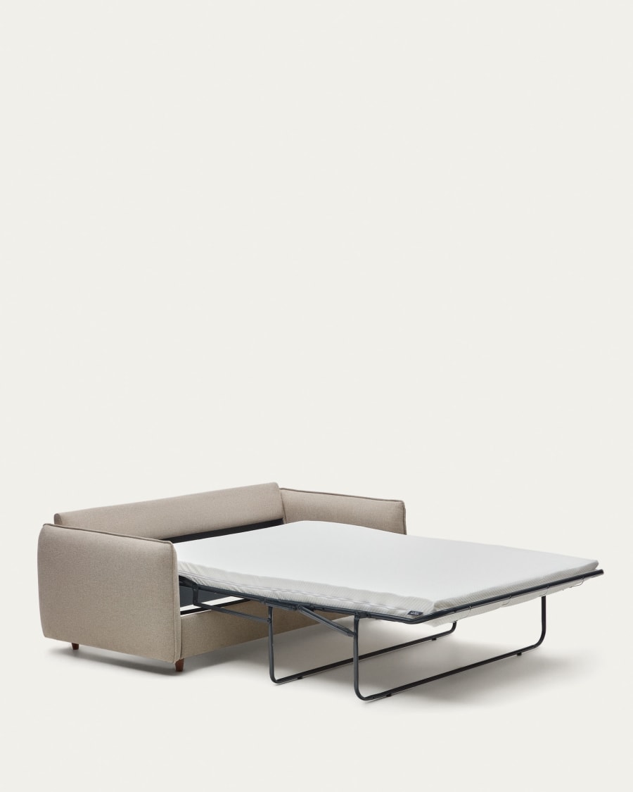 Carlota beige 2-seater sofa bed with solid beech wood legs 185cm FSC Mix Credit