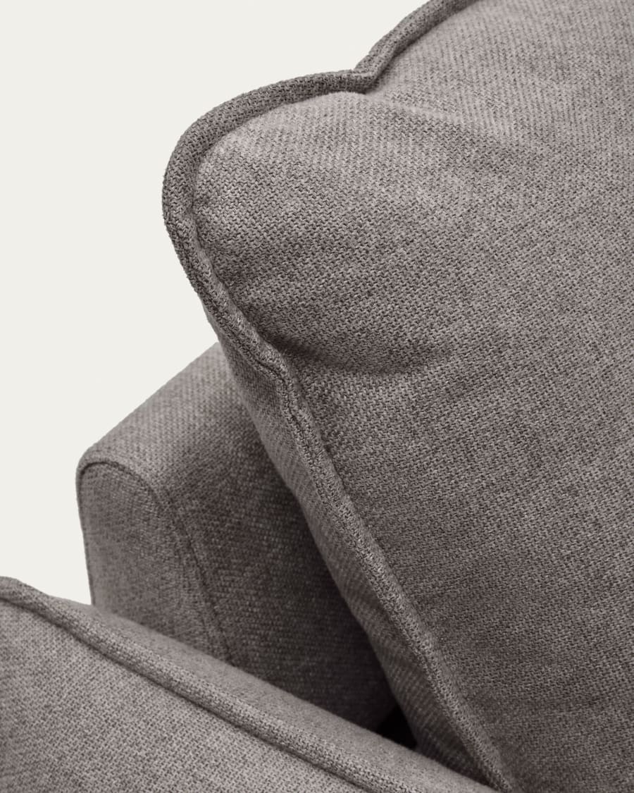 Carlota 2 seater sofa bed in grey chenille, 140 cm