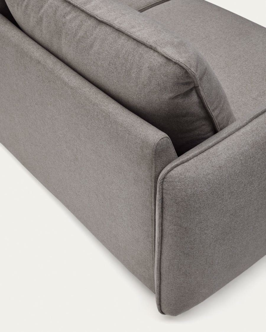 Carlota 2 seater sofa bed in grey chenille, 140 cm