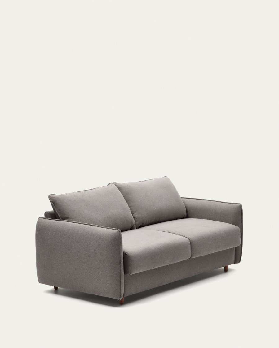 Carlota 2 seater sofa bed in grey chenille, 140 cm