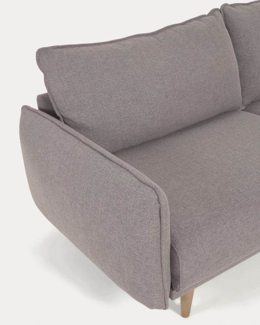 3 seater Carlota sofa in grey, 213cm