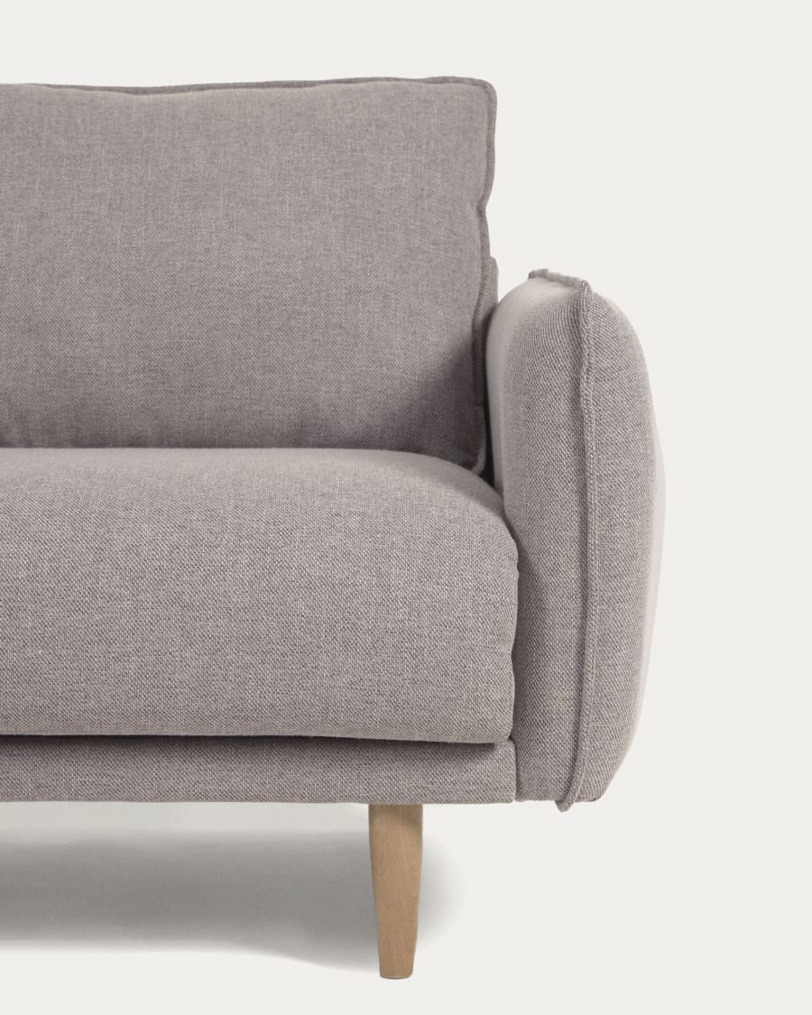 3 seater Carlota sofa in grey, 213cm