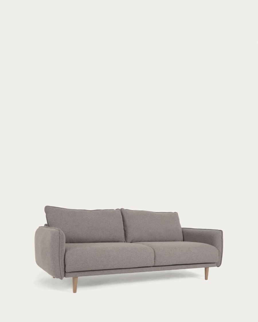 3 seater Carlota sofa in grey, 213cm