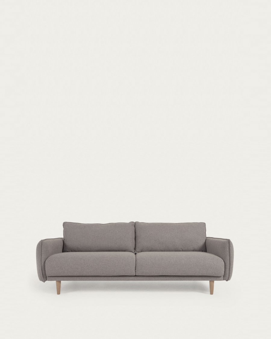 3 seater Carlota sofa in grey, 213cm