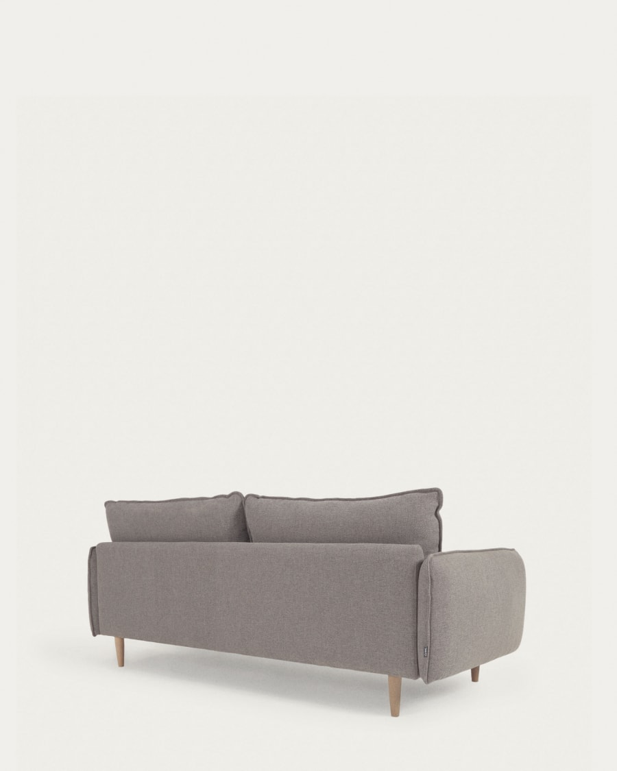 3 seater Carlota sofa in grey, 213cm