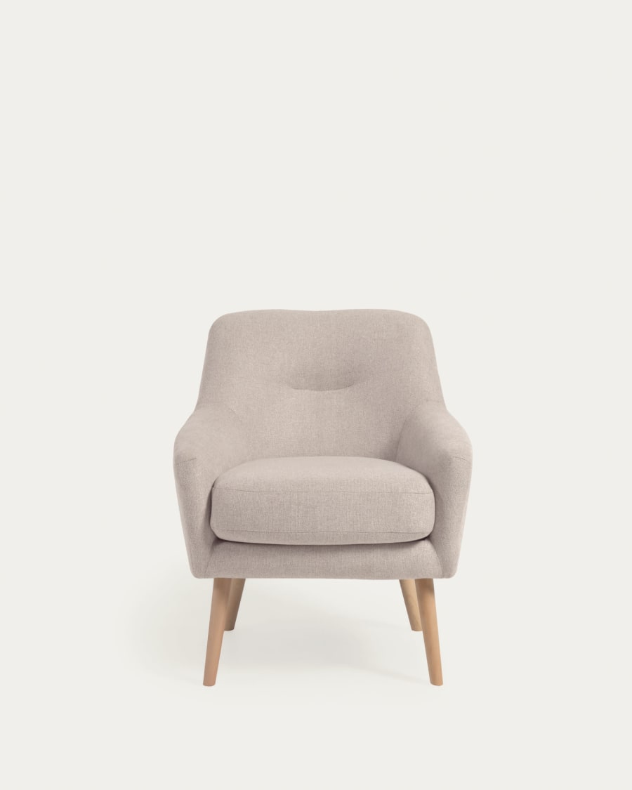 Candela armchair in beige FSC Mix Credit
