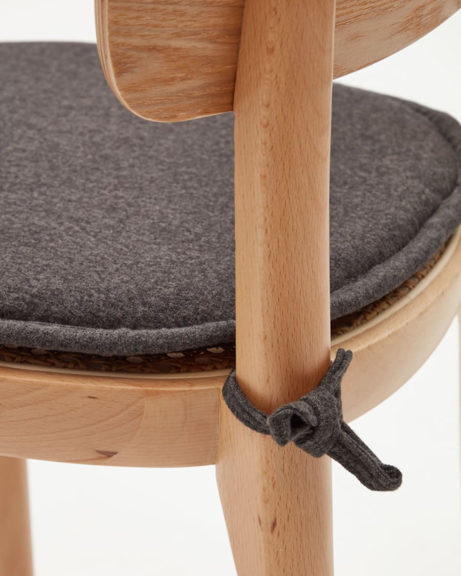 Cushion for Romane chair in dark grey 43 x 43 cm