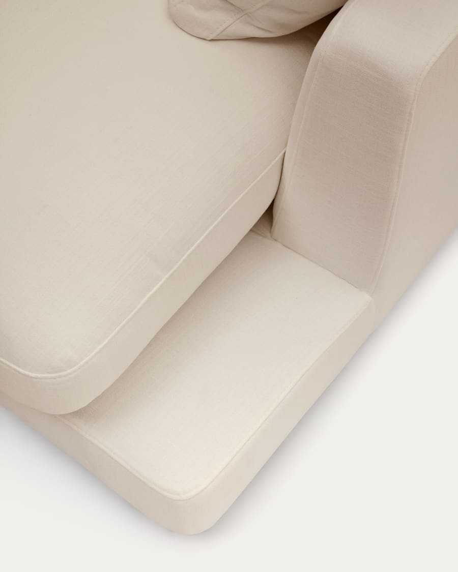 Gala right chaise longue in beige, 193 x 105 cm