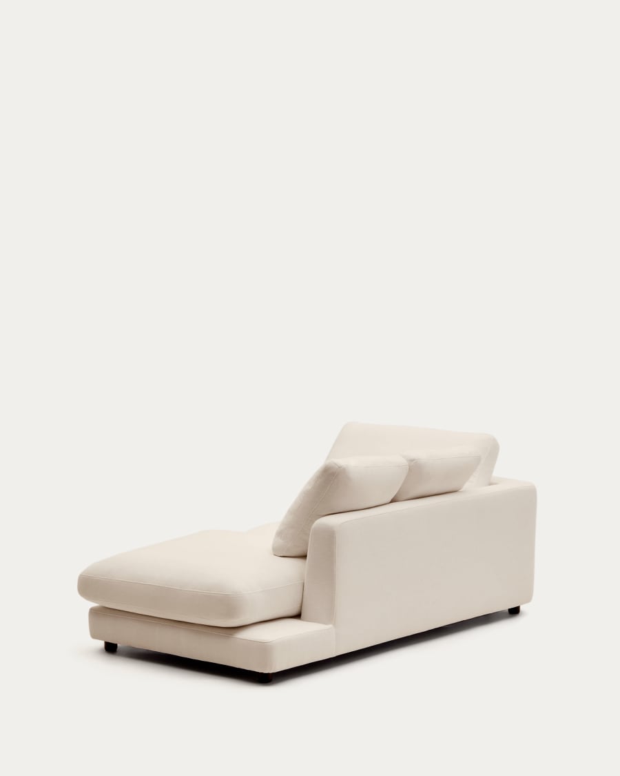 Gala right chaise longue in beige, 193 x 105 cm