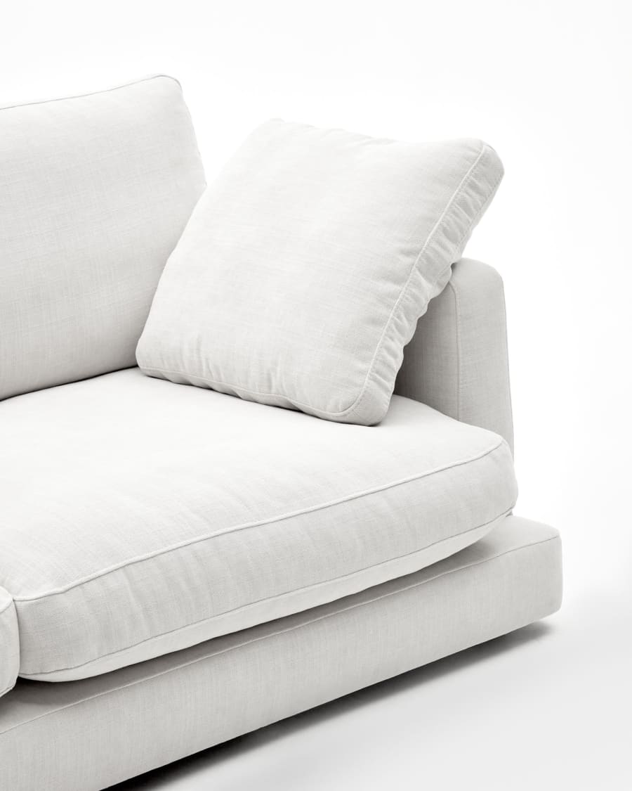 Gala 3 seater sofa in white, 210 cm