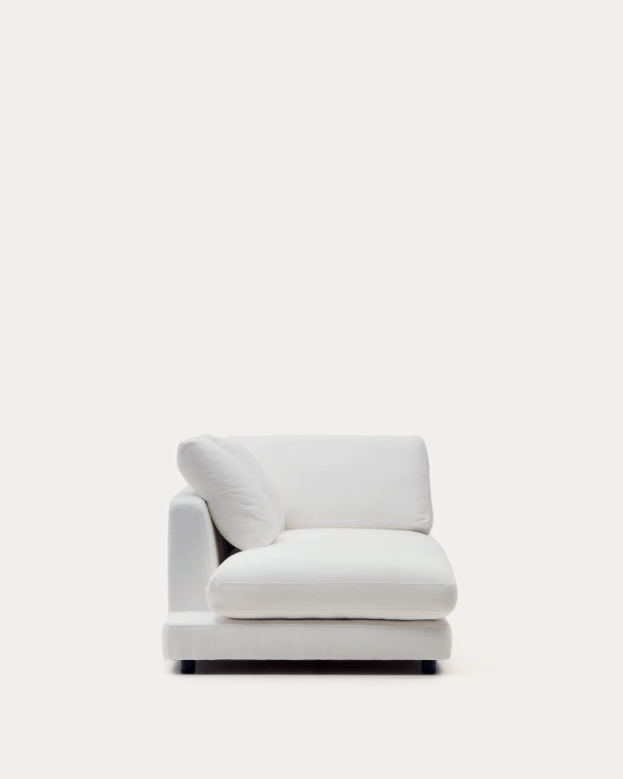 Gala left chaise longue in white, 193 x 105 cm