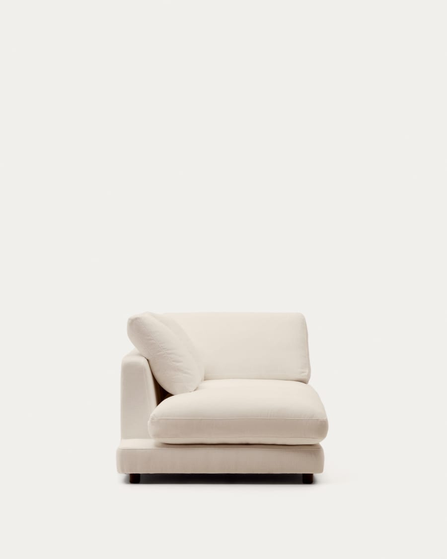 Gala left chaise longue in beige, 193 x 105 cm