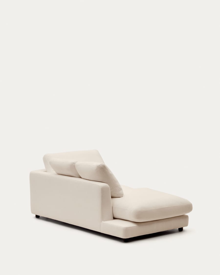 Gala left chaise longue in beige, 193 x 105 cm