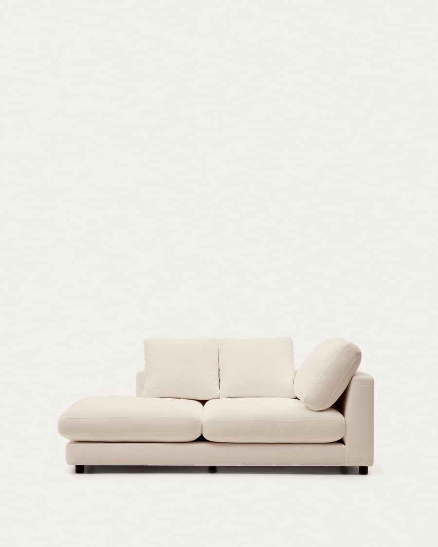 Gala left chaise longue in beige, 193 x 105 cm