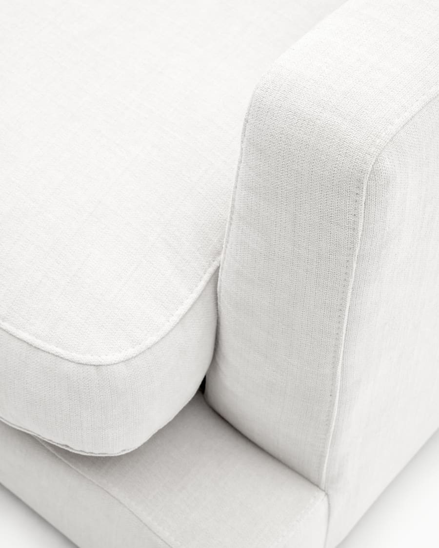 Gala 3 seater sofa in white, 210 cm