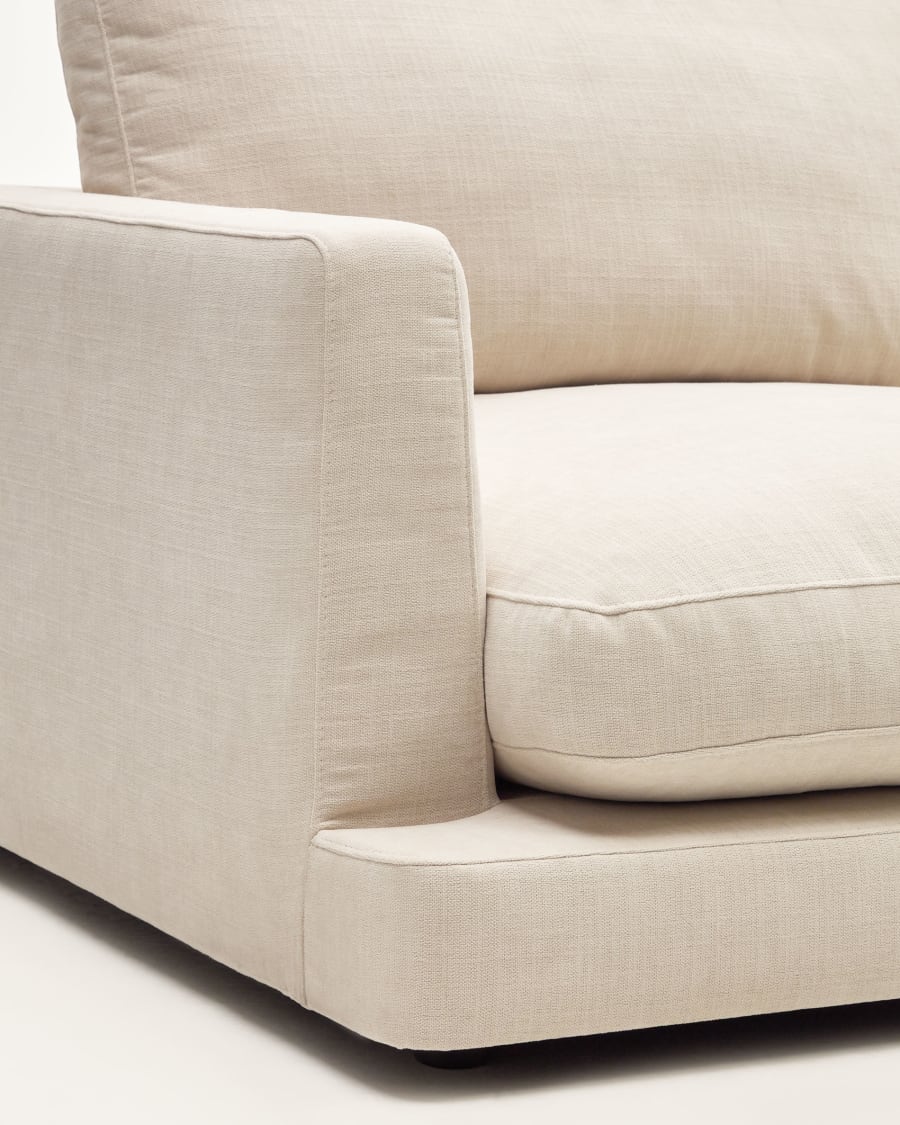 Gala 3 seater sofa in beige, 210 cm