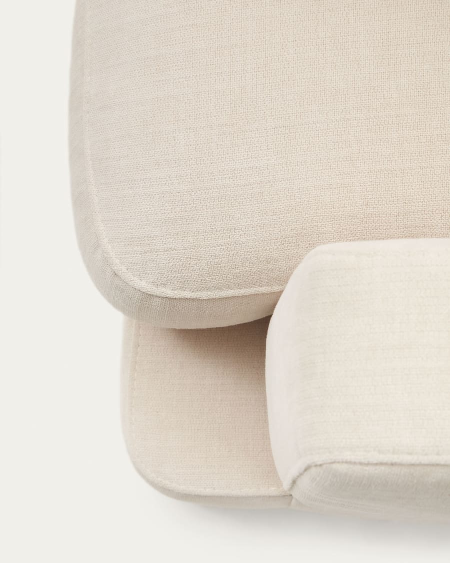Gala 4 seater sofa with left side chaise longue in beige, 300 cm