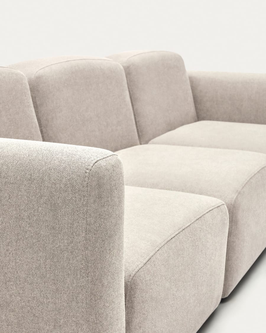 Neom 3 seater modular sofa in beige, 263 cm FSC Mix Credit