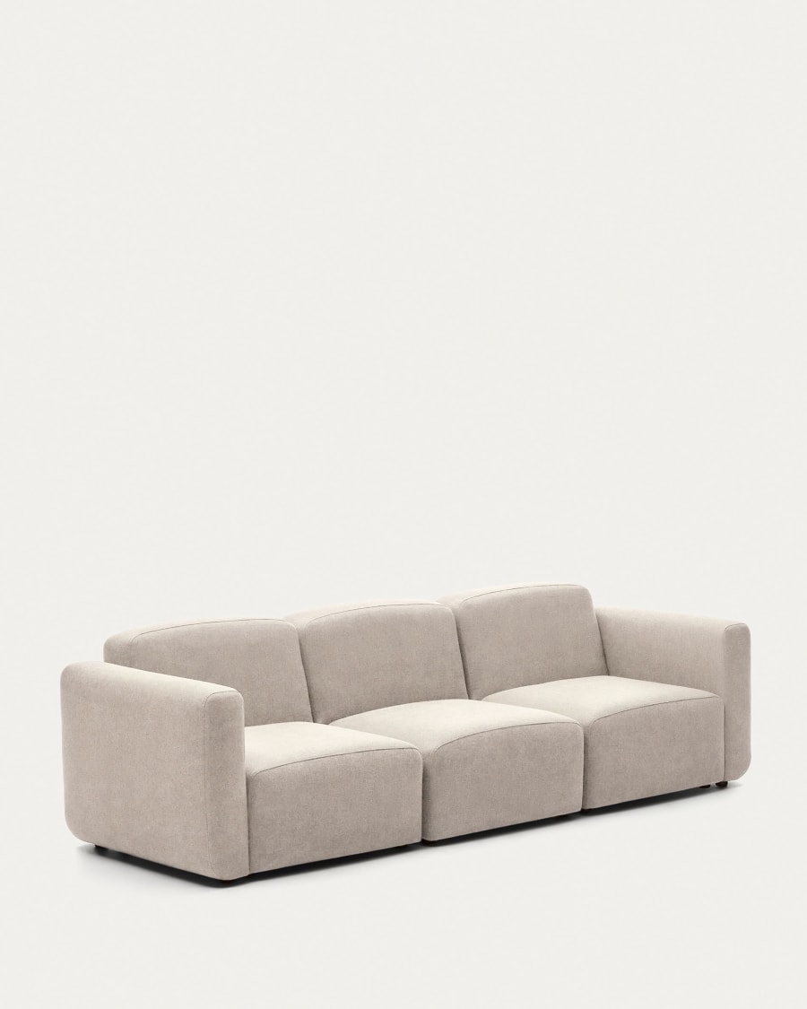 Neom 3 seater modular sofa in beige, 263 cm FSC Mix Credit