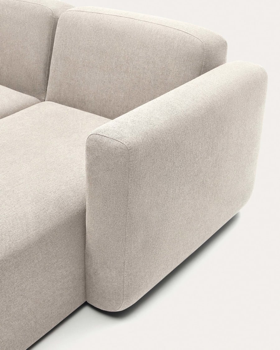 Neom 3 seater modular sofa, right/left chaise longue in beige, 263 cm FSC Mix Credit