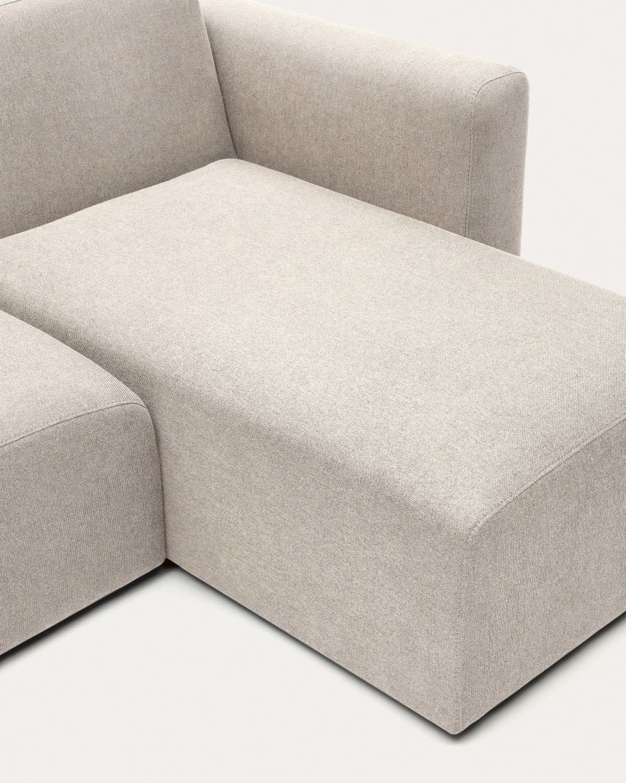 Neom 3 seater modular sofa, right/left chaise longue in beige, 263 cm FSC Mix Credit