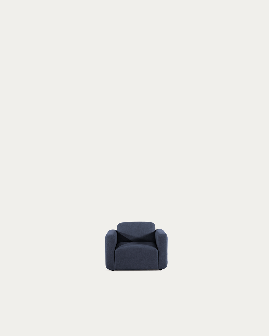 Neom end pouffe in blue, 75 x 89 cm FSC Mix Credit