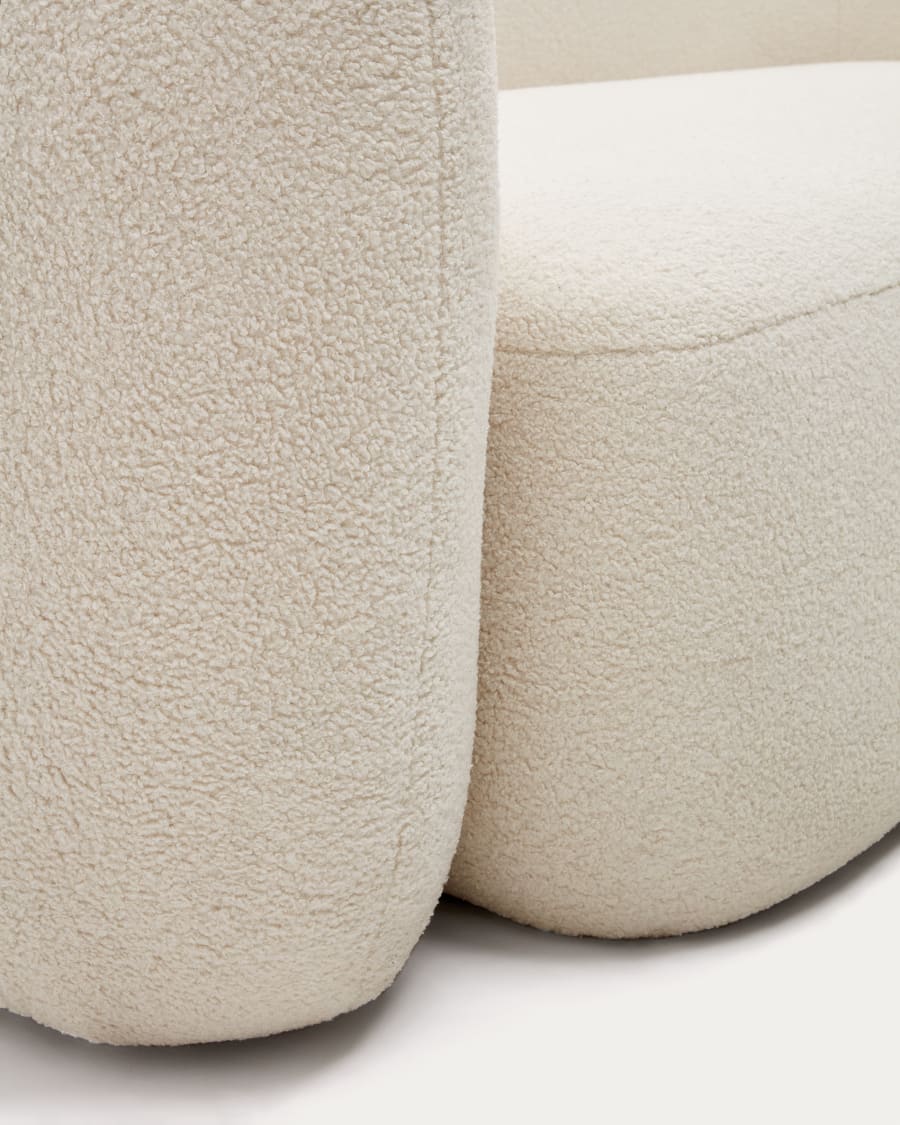 Martina 3-seater sofa in ecru bouclé 246 cm FSC Mix Credit