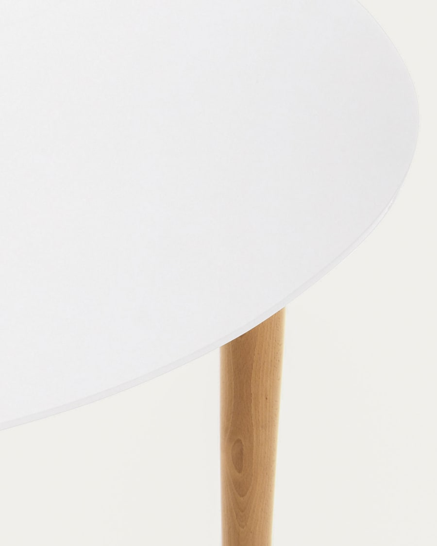 White lacquer sale round coffee table