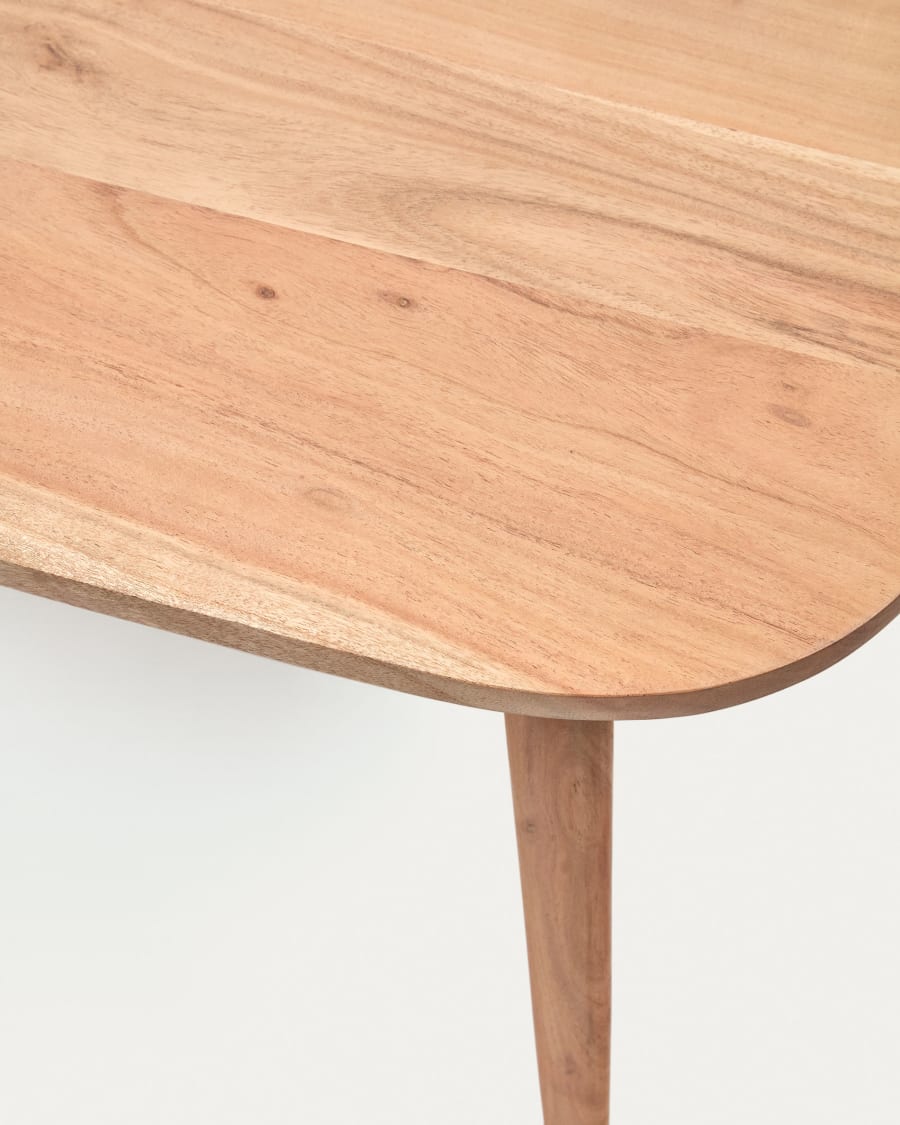 Eluana coffee table in solid acacia with natural finish, Ø 110 x 60 cm