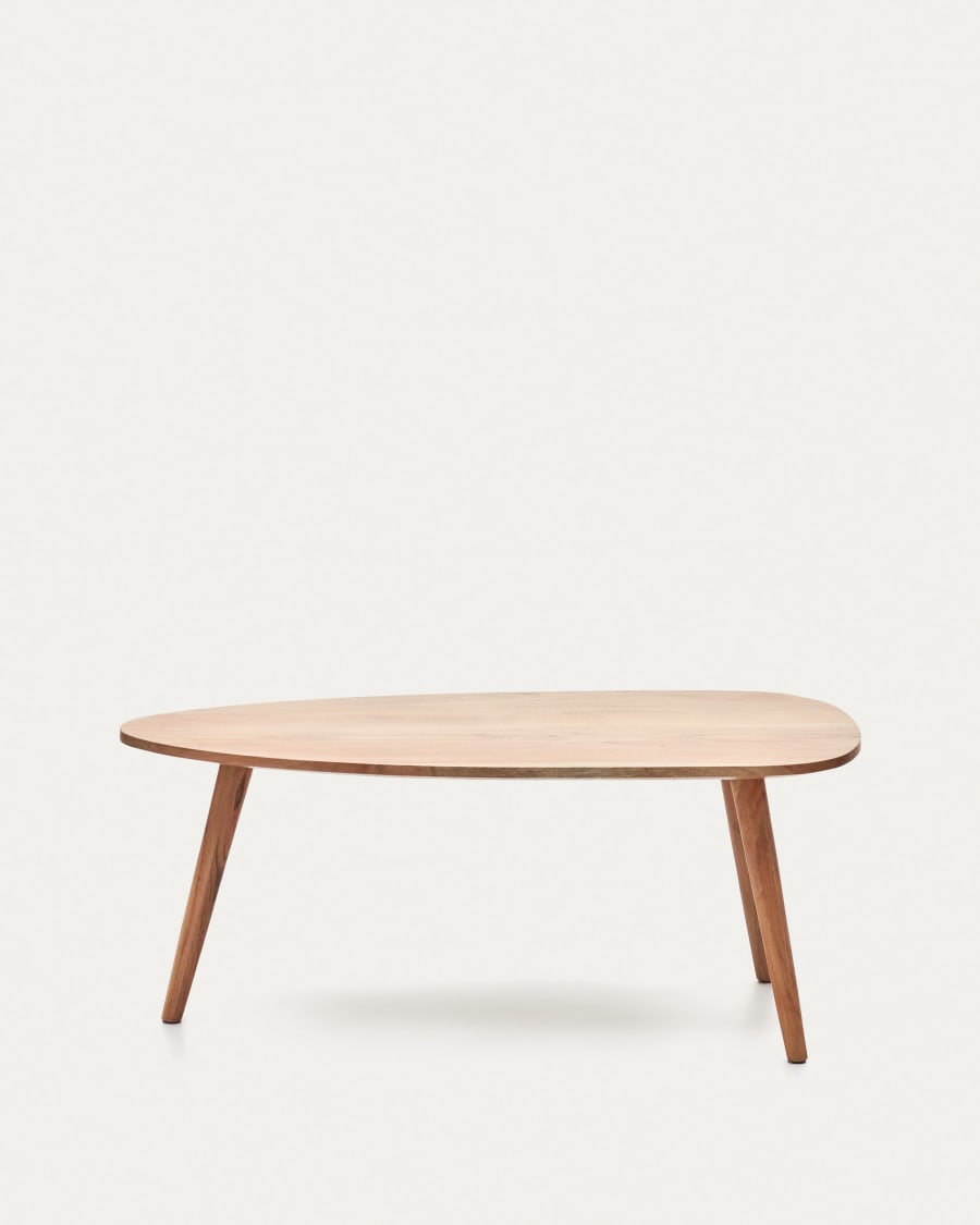 Eluana coffee table in solid acacia with natural finish, Ø 110 x 60 cm