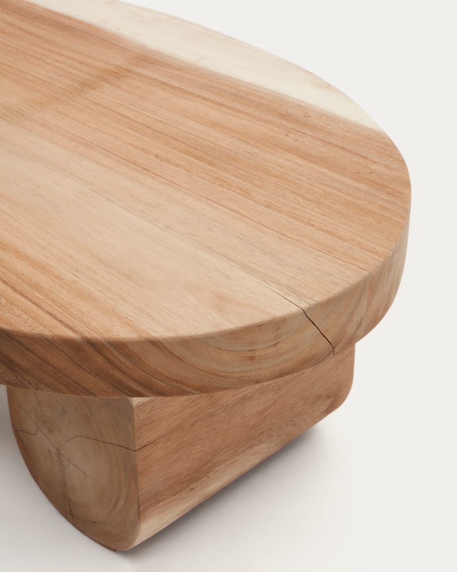 Mosi solid mungur wood coffee table Ø 90 x 60 cm