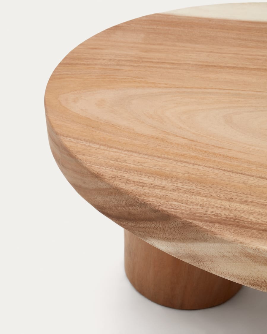 Mosi solid mungur wood coffee table Ø 90 x 60 cm