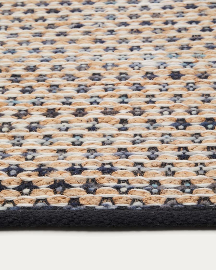 Larena multi-coloured wool and jute mix rug 160 x 230 cm