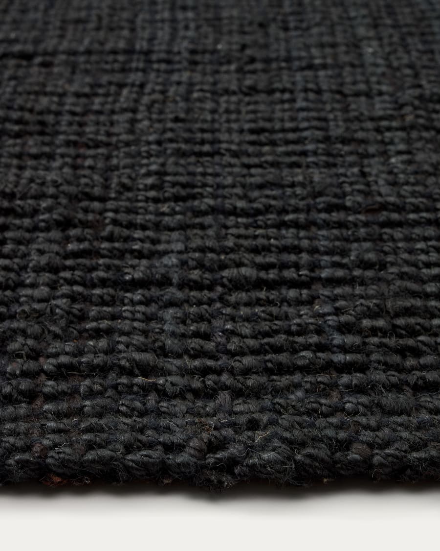 Madelin black jute rug 160 x 230 cm