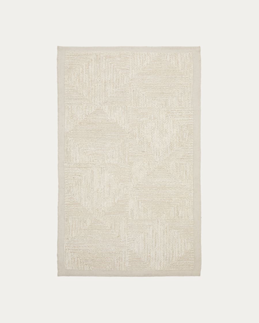 Tappeto Sicali in juta bianco 160 x 230 cm