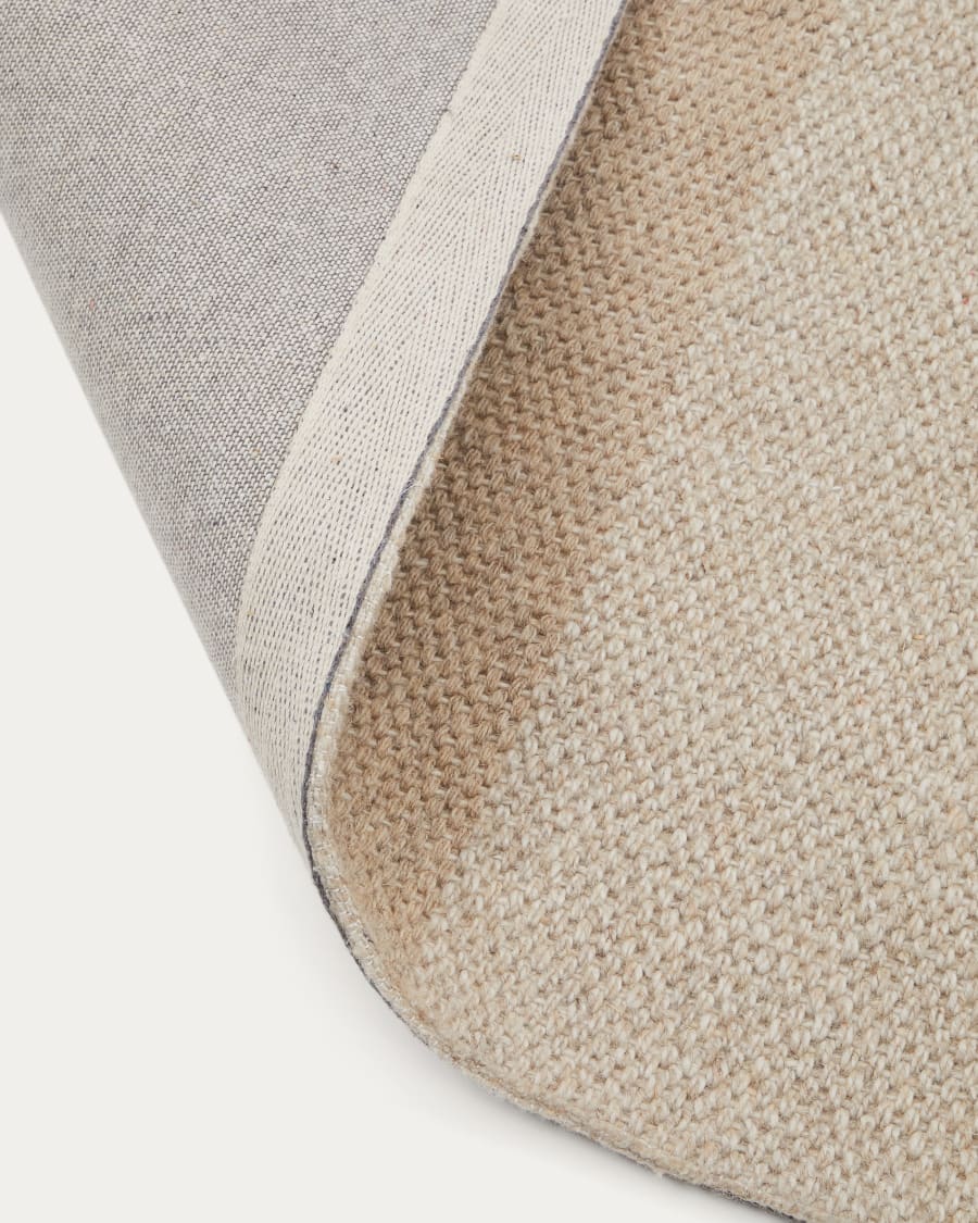 Sulema rug made of beige checkered wool 160 x 230 cm