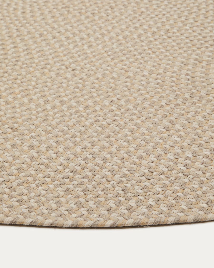 Rodhe beige oval rug 100% PET 160 x 230 cm